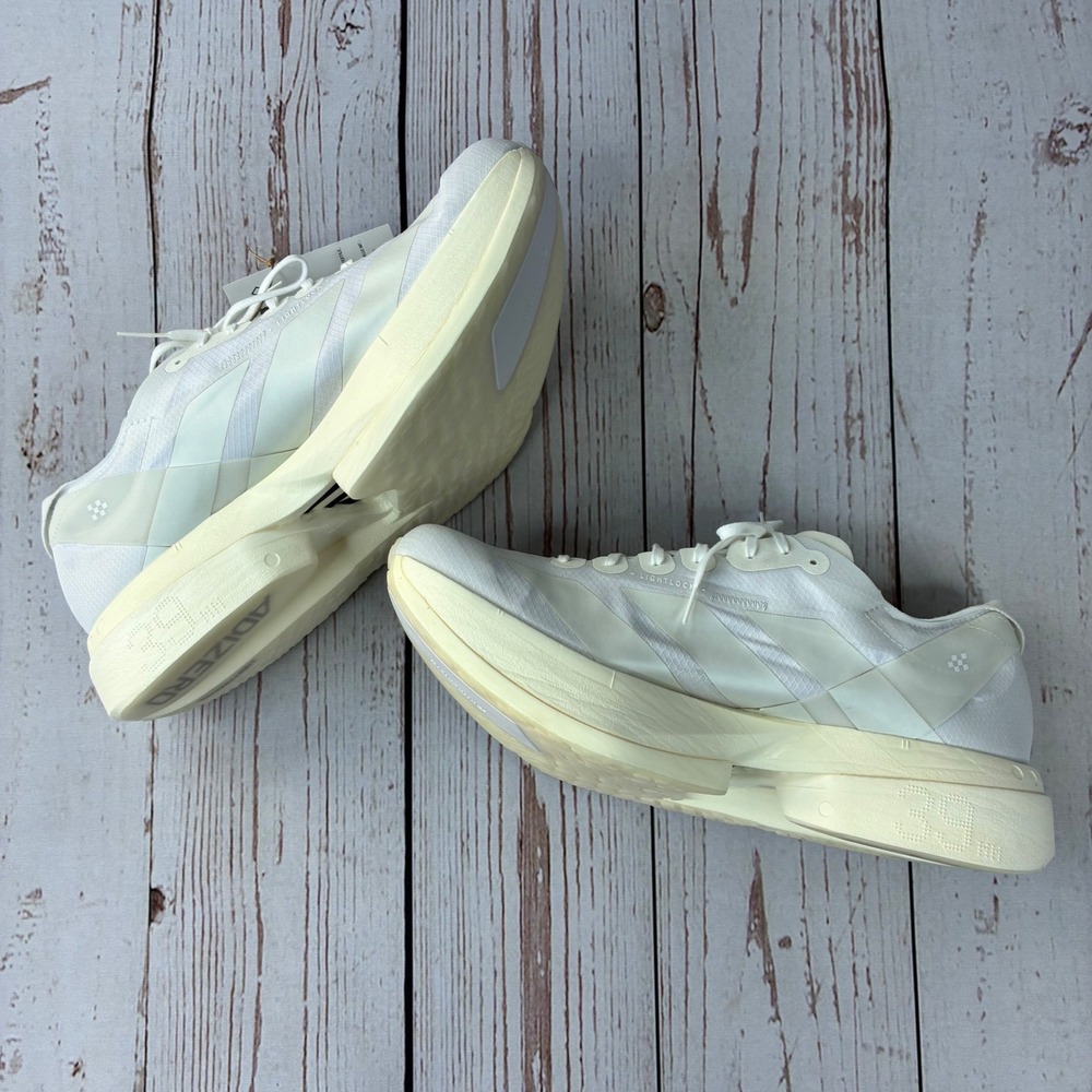 Adidas Adizero Adios Pro 4 Mens Running Shoes White Cream JR6366 Size 10.5